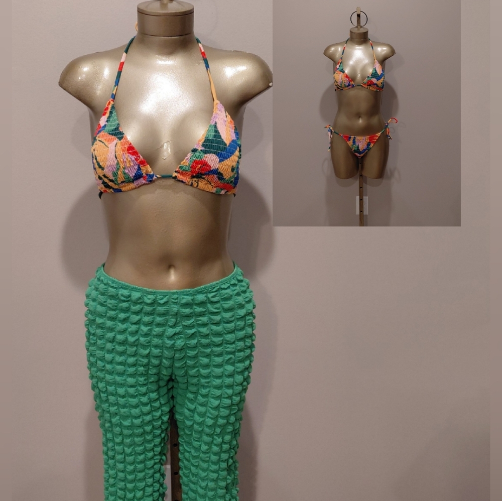 Pretty Made Simple Multicolor Smocked Bikini Set